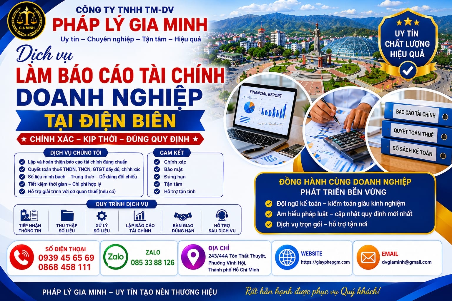 Làm báo cáo tài chính doanh nghiệp tại Điện Biên