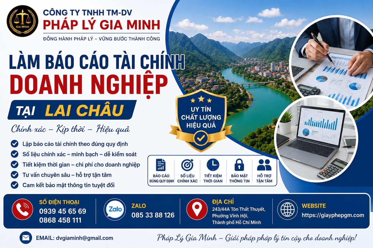 Làm báo cáo tài chính doanh nghiệp tại Lai Châu