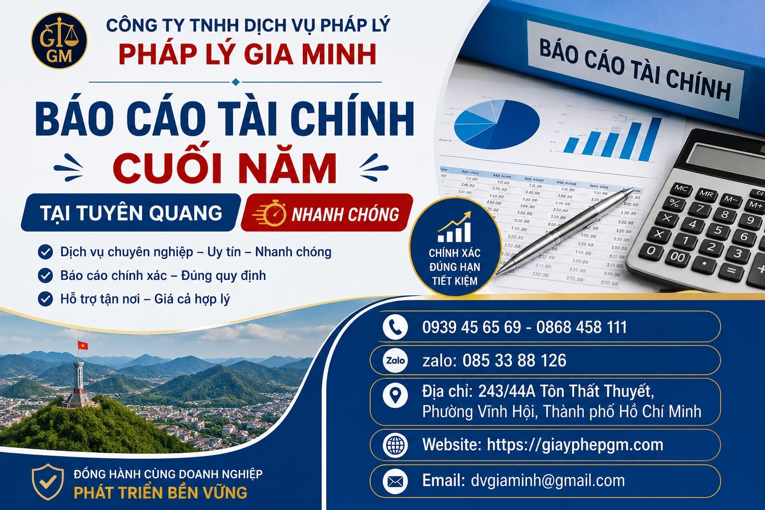 Làm báo cáo tài chính doanh nghiệp tại Tuyên Quang
