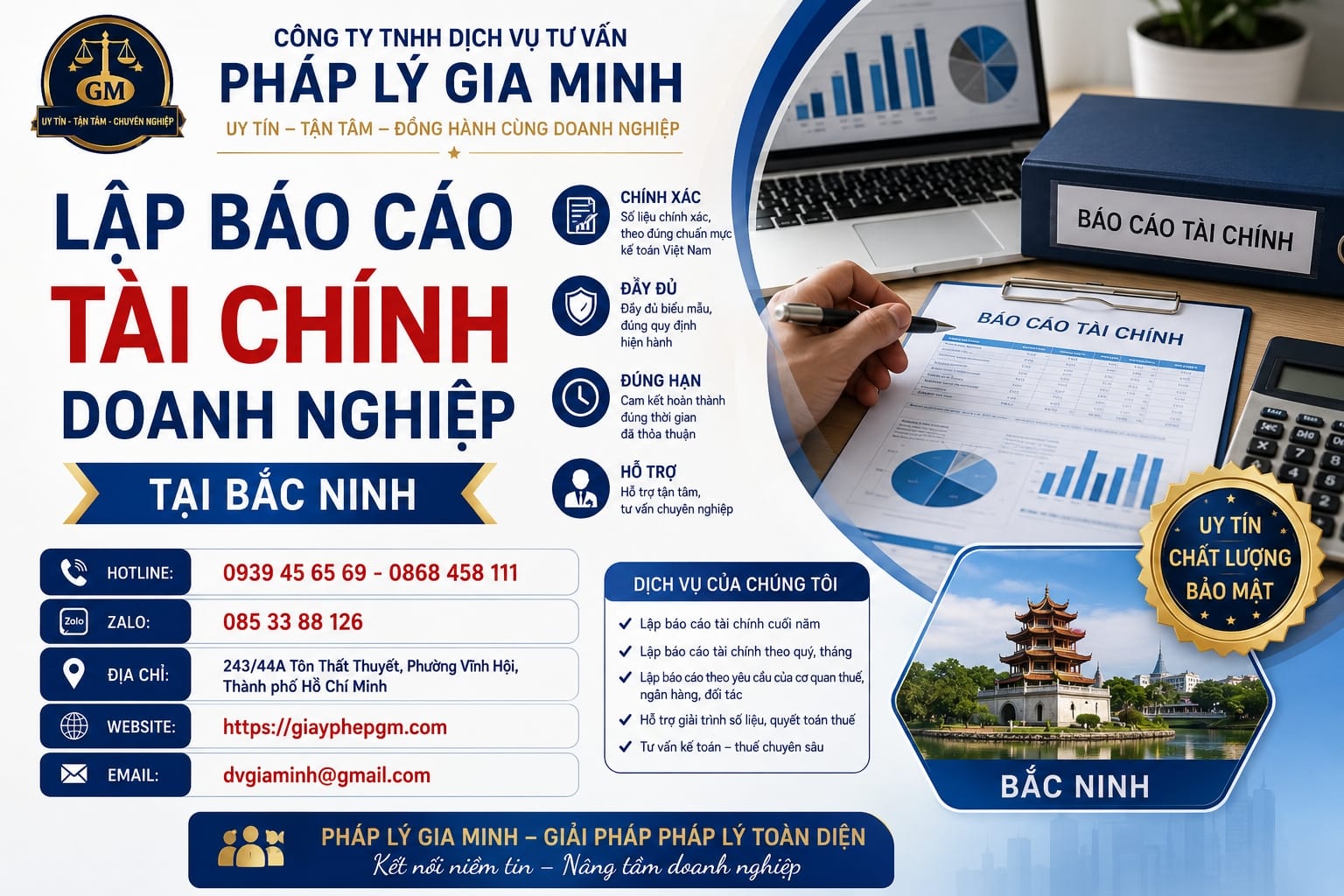 Nhận Làm Báo Cáo Tài Chính Quyết Toán Năm Giá Rẻ Tại Bắc Ninh 15 Lập báo cáo tài chính doanh nghiệp tại Bắc Ninh