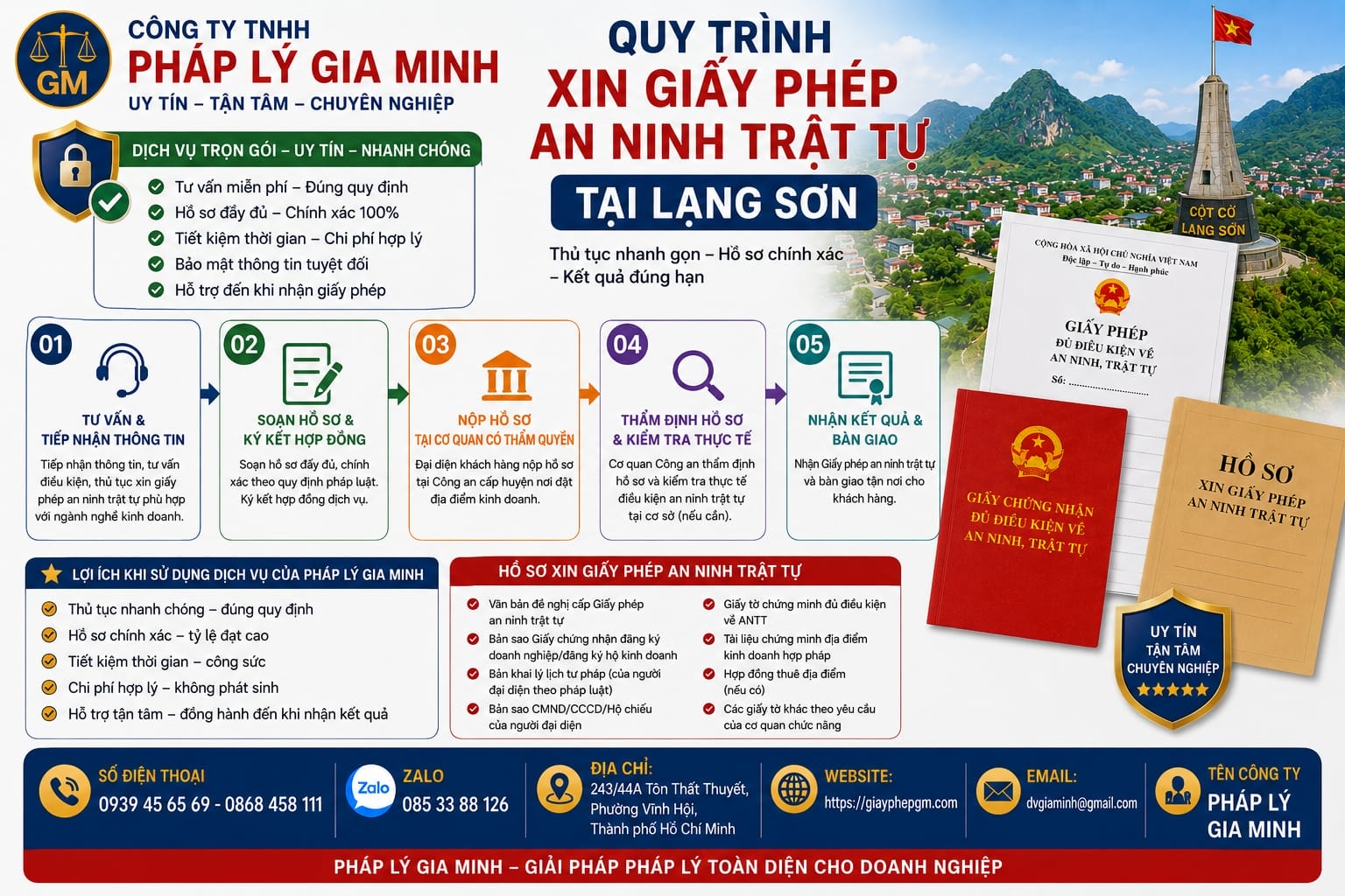 Quy trình xin giấy phép an ninh trật tự tại Lạng Sơn