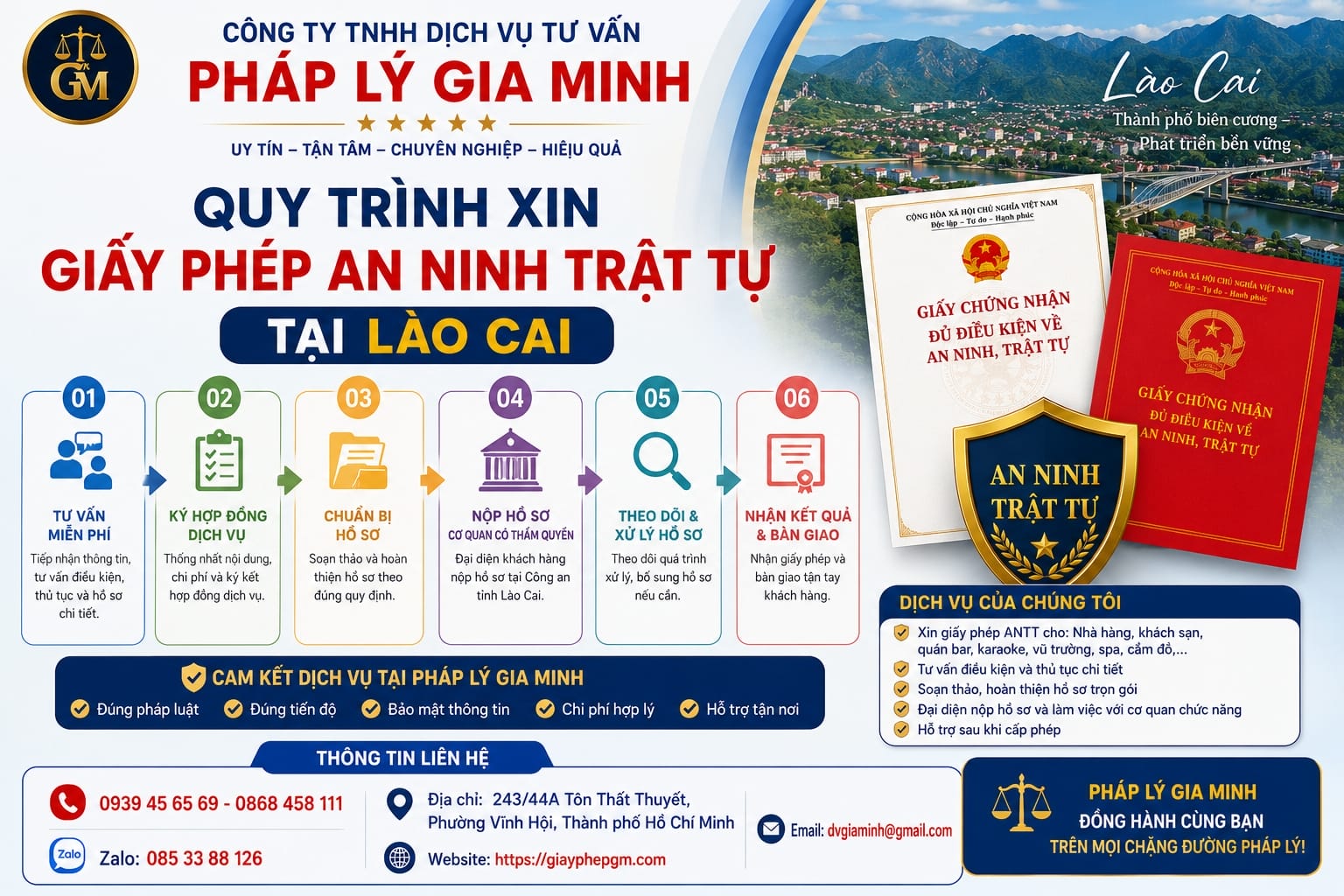 Quy trình xin giấy phép an ninh trật tự tại Lào Cai