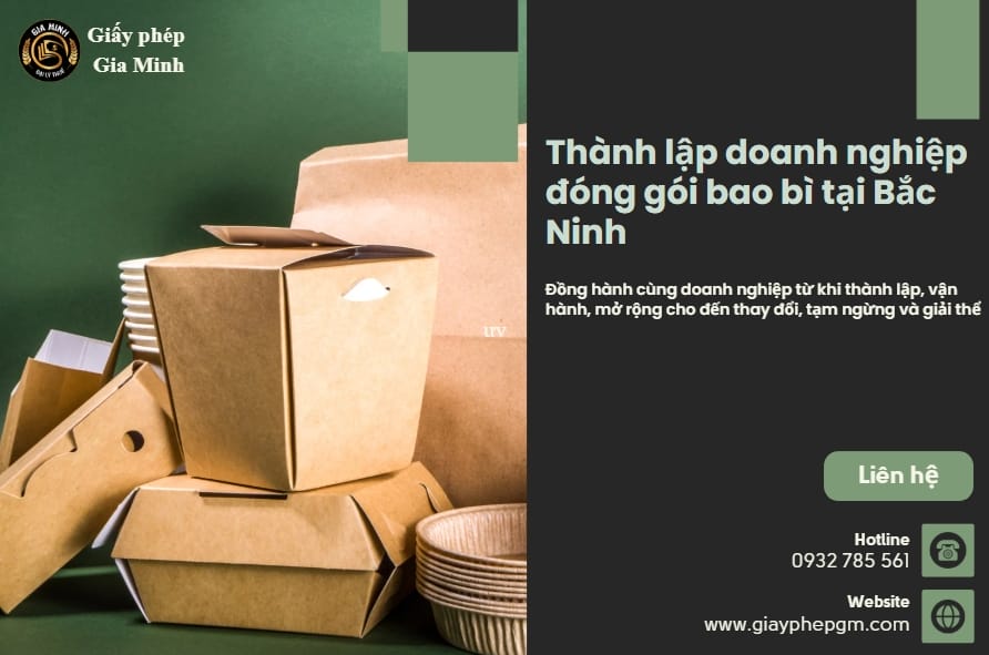 Thành lập doanh nghiệp đóng gói bao bì tại Bắc Ninh