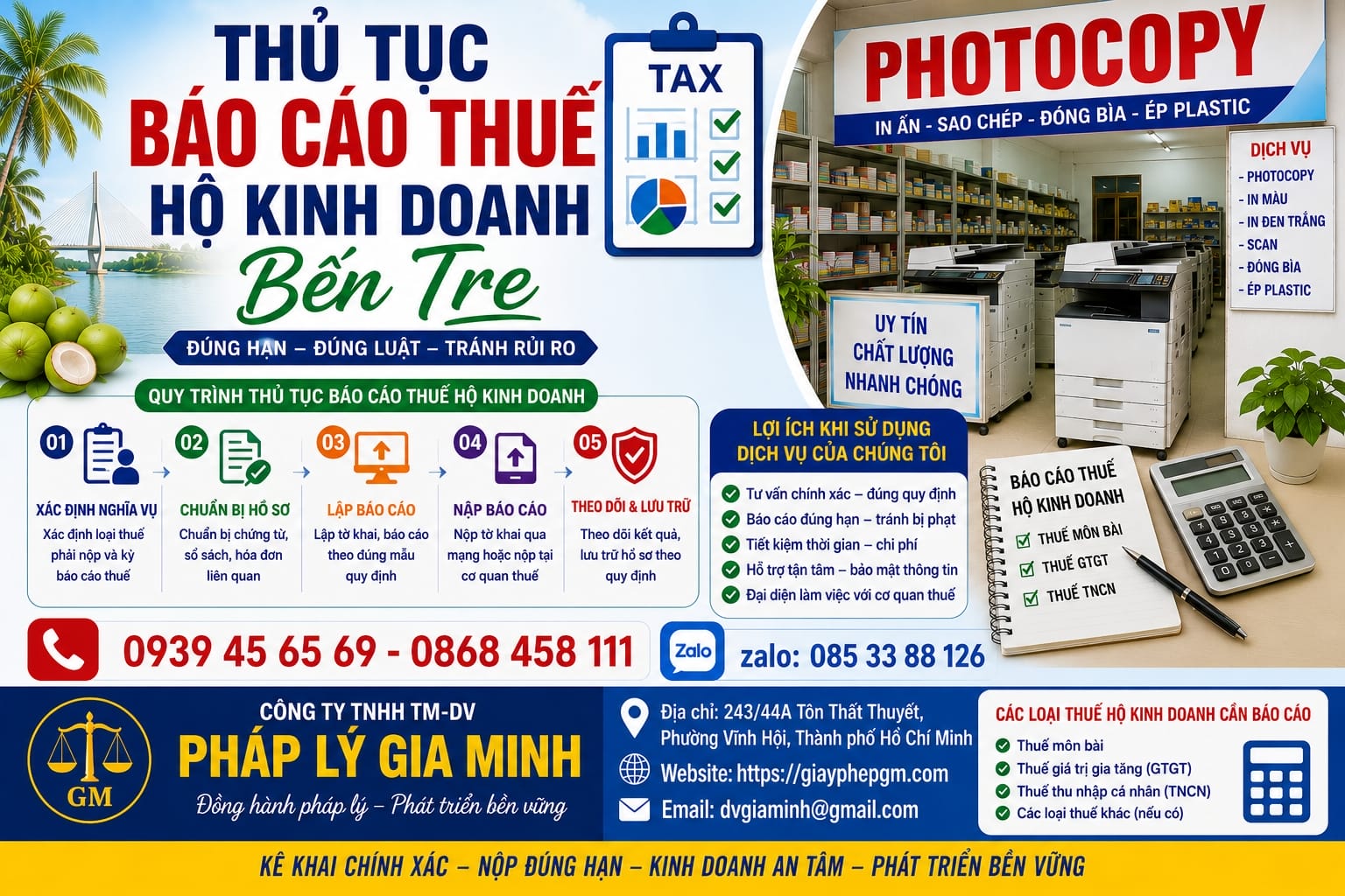 Báo cáo thuế hộ kinh doanh tại Bến Tre – Hướng dẫn chi tiết 2025 18 Thủ tục báo cáo thuế hộ kinh doanh