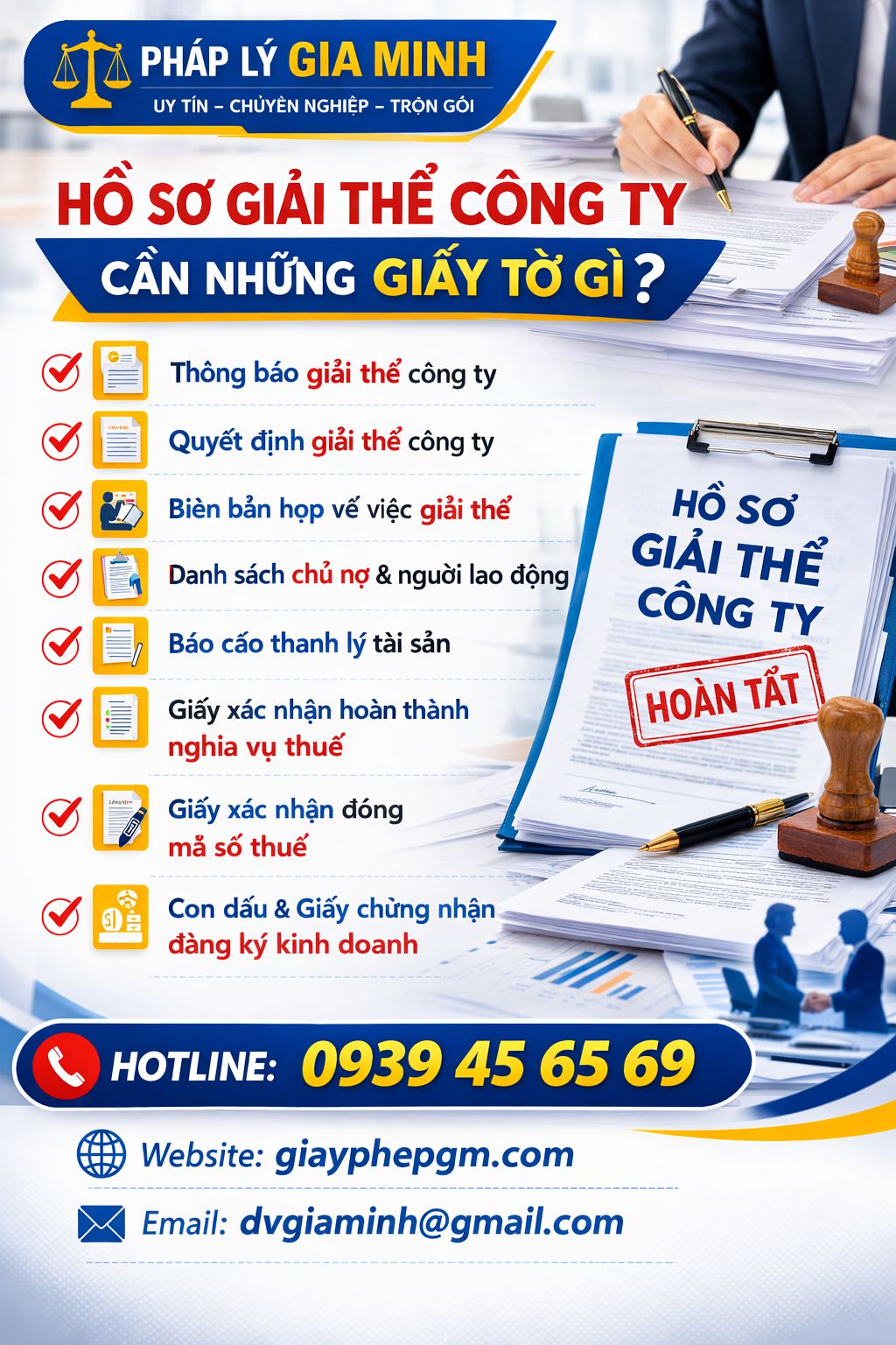 Thủ tục giải thể công ty trọn gói tại Bình Dương cần hoàn tất nghĩa vụ thuế và hồ sơ pháp lý