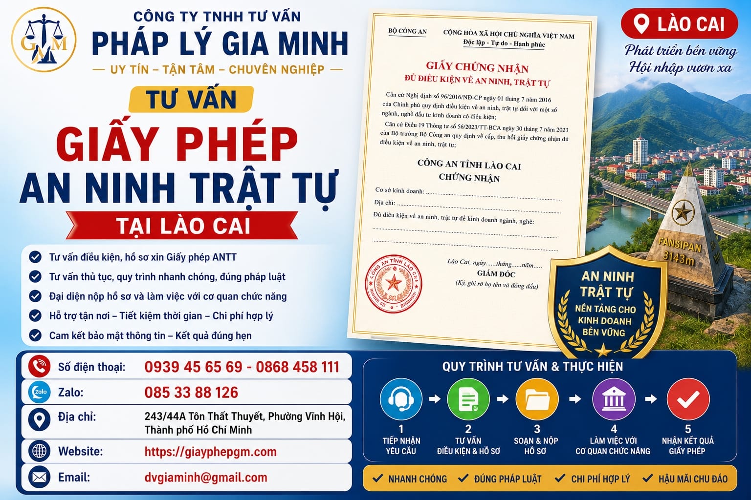 Tư vấn giấy phép an ninh trật tự tại Lào Cai