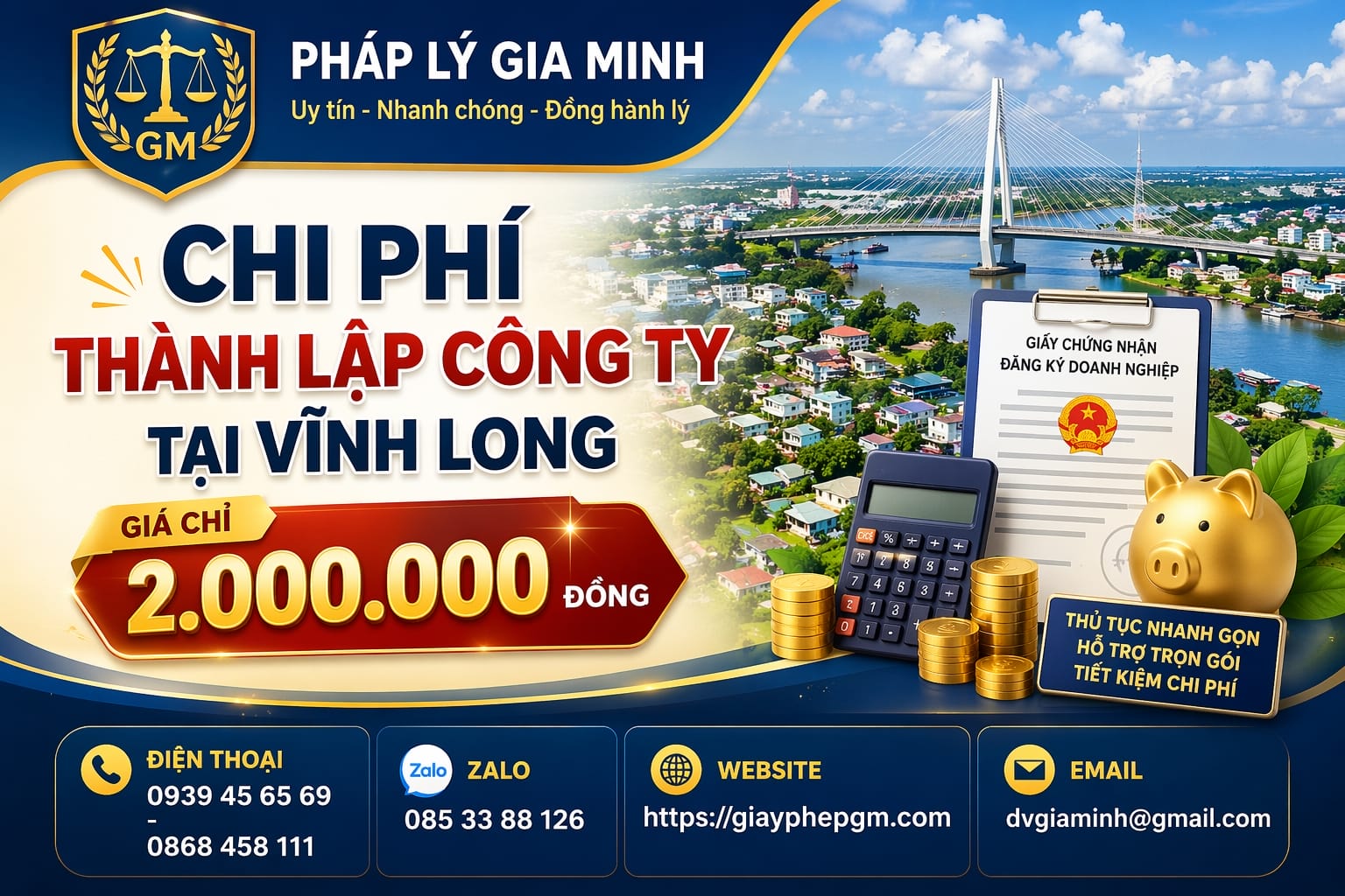 Tư vấn thành lập công ty tại Vĩnh Long miễn phí