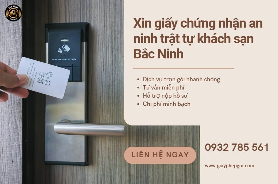 Xin giấy chứng nhận an ninh trật tự khách sạn Bắc Ninh