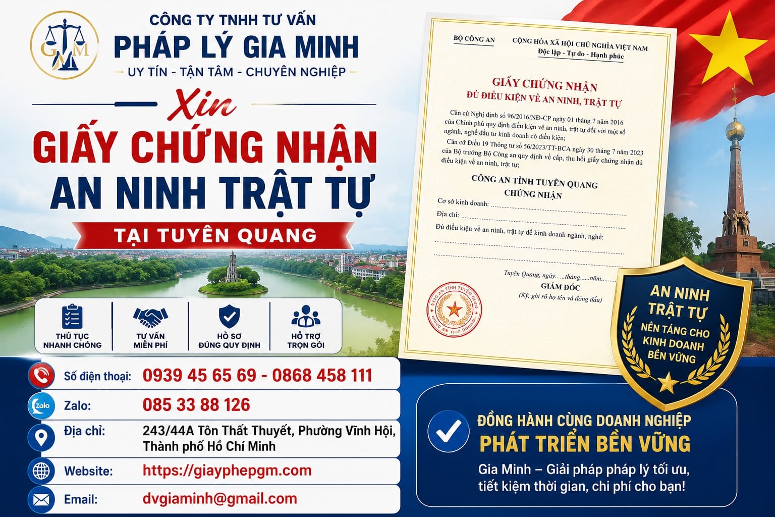 Xin giấy chứng nhân an ninh trật tự tại Tuyên Quang