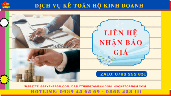 Hộ kinh doanh cá thể có phải kê khai thuế 5 Bảng giá dịch vụ khai thuế hộ kinh doanh