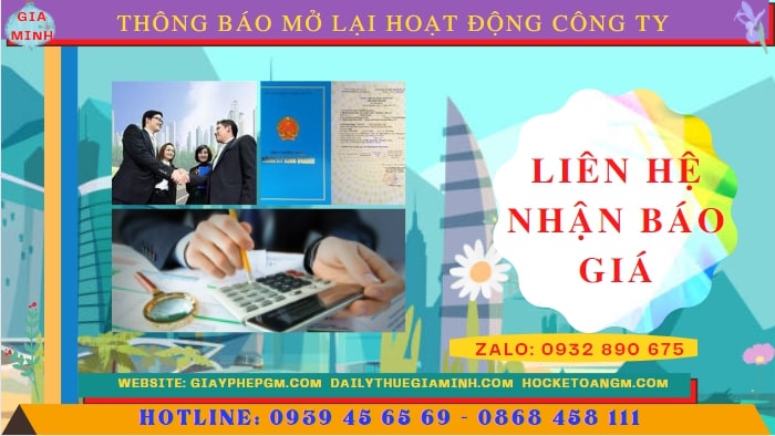 Chi phí đăng ký hoạt động trở lại của của công ty tại Đắk Lắk