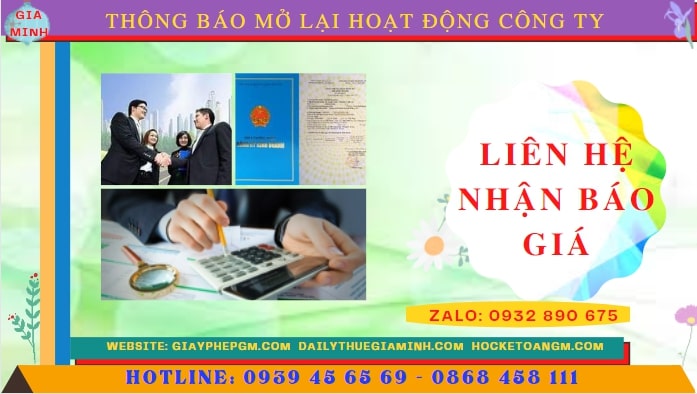 Thủ tục thông báo mở lại hoạt động công ty tại Đồng Tháp