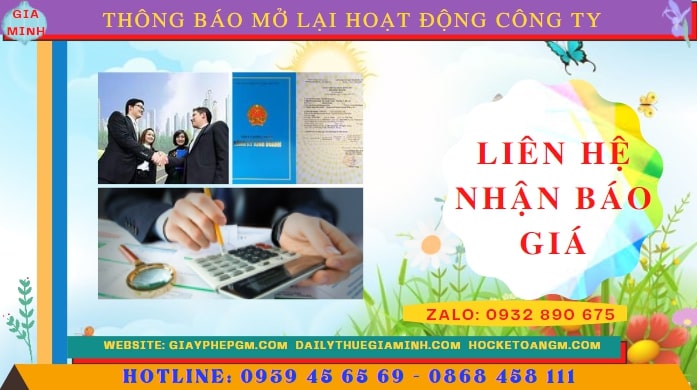 Thủ tục dịch vụ hải quan Huyện Cờ ĐỏChi phí đăng ký hoạt động trở lại của của công ty tại Thái Nguyên