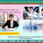 THỦ TỤC THÔNG BÁO MỞ LẠI HOẠT ĐỘNG CHI NHÁNH TẠI NINH BÌNH 6 Thủ tục thông báo mở lại hoạt động chi nhánh tại Ninh Bình