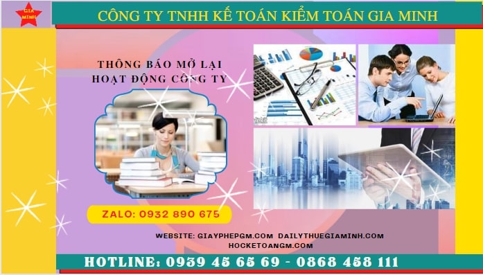 Thủ tục đăng ký hoạt động trở lại của công ty tại Bạc Liêu