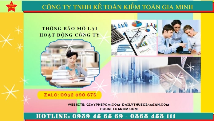 THỦ TỤC THÔNG BÁO MỞ LẠI HOẠT ĐỘNG CÔNG TY TẠI CAO BẰNG 6 Thủ tục đăng ký hoạt động trở lại của công ty tại Cao Bằng