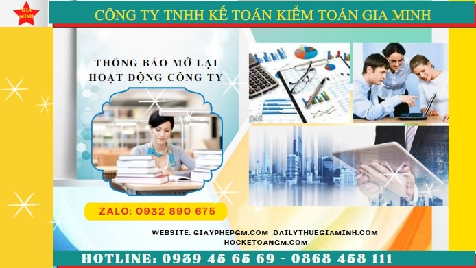 THỦ TỤC THÔNG BÁO MỞ LẠI HOẠT ĐỘNG CÔNG TY TẠI HUẾ 6 Thủ tục đăng ký hoạt động trở lại của công ty tại Huế