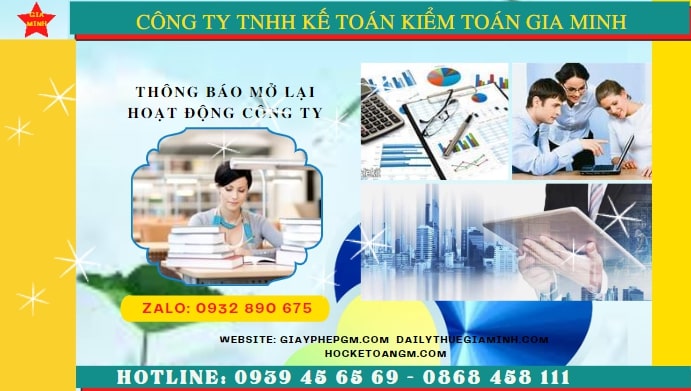 Thủ tục thông báo mở lại hoạt động công ty tại Quảng Nam – Gia Minh hỗ trợ trọn gói 6 Thủ tục đăng ký hoạt động trở lại của công ty tại Quảng Nam