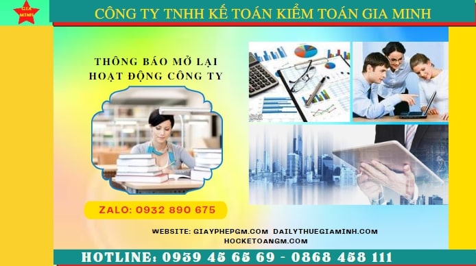 Thủ tục đăng ký hoạt động trở lại của công ty tại Thành phố Châu Đốc