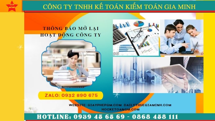 Thủ tục thông báo mở lại hoạt động công ty tại Vĩnh Phúc