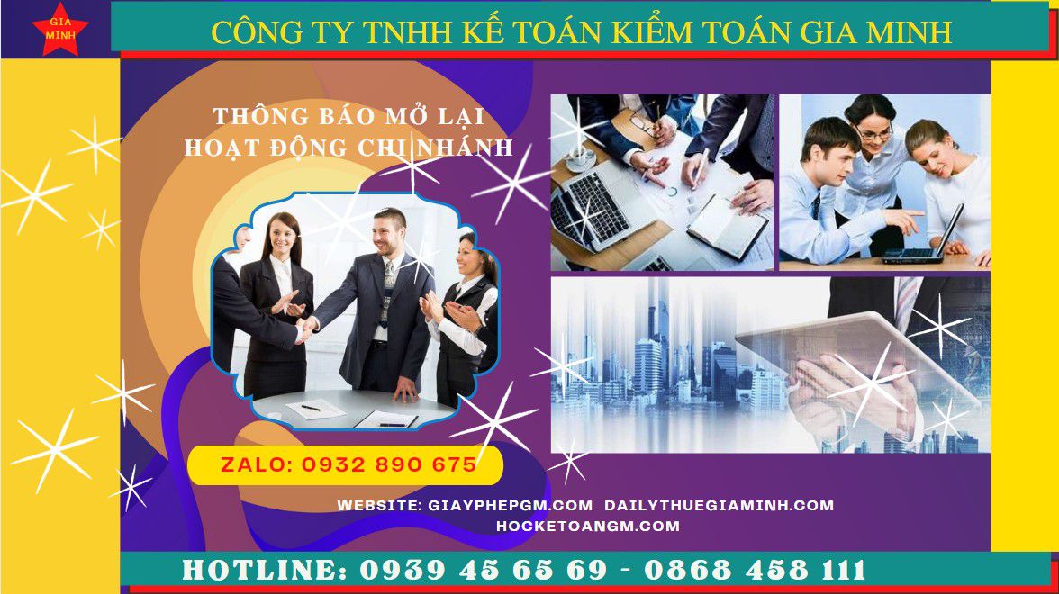 THỦ TỤC THÔNG BÁO MỞ LẠI HOẠT ĐỘNG CHI NHÁNH TẠI HÀ GIANG 4 Thủ tục thông báo hoạt động trở lại của chi nhánh tại Hà Giang