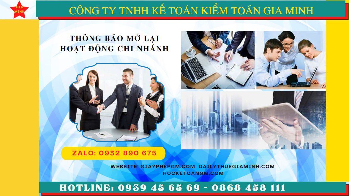 THỦ TỤC THÔNG BÁO MỞ LẠI HOẠT ĐỘNG CHI NHÁNH TẠI HẢI DƯƠNG 4 Thủ tục thông báo hoạt động trở lại của chi nhánh tại Hải Dương