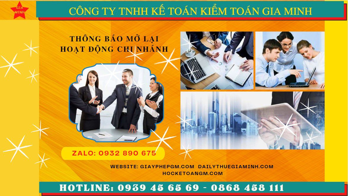 THỦ TỤC THÔNG BÁO MỞ LẠI HOẠT ĐỘNG CHI NHÁNH TẠI LÀO CAI 4 Thủ tục thông báo mở lại hoạt động chi nhánh tại Lào Cai