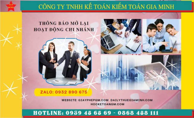 THỦ TỤC THÔNG BÁO MỞ LẠI HOẠT ĐỘNG CHI NHÁNH TẠI YÊN BÁI 4 Thủ tục thông báo hoạt động trở lại của chi nhánh tại Yên Bái