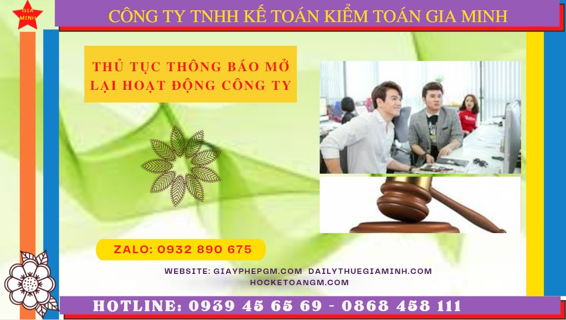 THỦ TỤC THÔNG BÁO MỞ LẠI HOẠT ĐỘNG CÔNG TY TẠI CAO BẰNG 4 Thủ tục thông báo mở lại hoạt động công ty tại Cao Bằng