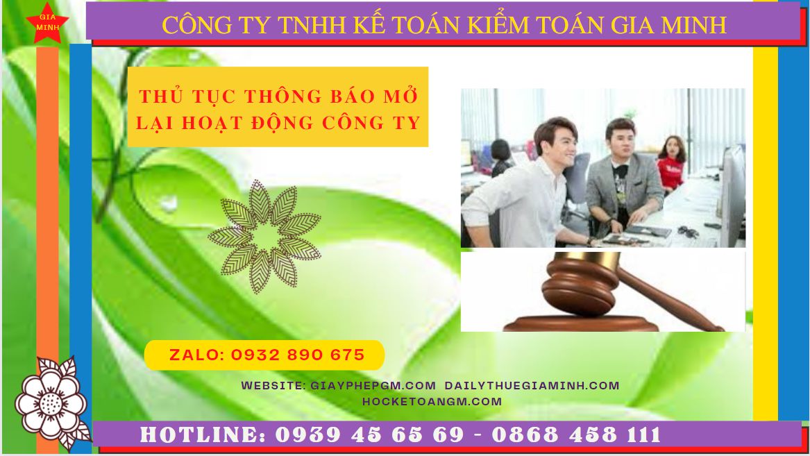 Thủ tục thông báo mở lại hoạt động công ty tại Lạng Sơn