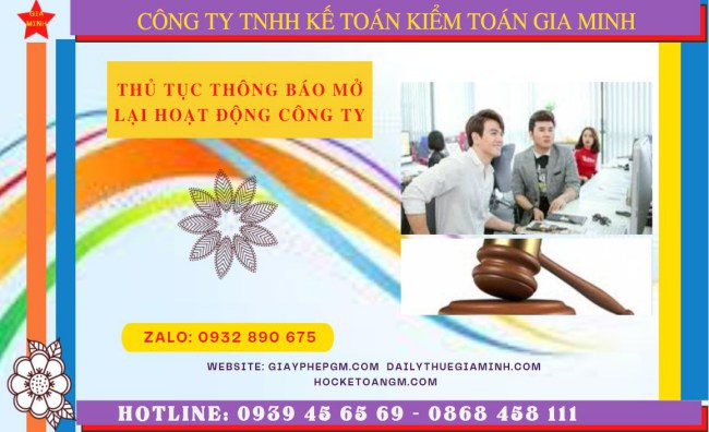Thủ tục thông báo mở lại hoạt động công ty tại Ninh Thuận đúng luật, nhanh chóng 4 Thủ tục thông báo mở lại hoạt động công ty tại Ninh Thuận