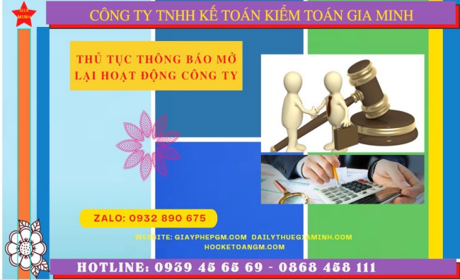 THỦ TỤC THÔNG BÁO MỞ LẠI HOẠT ĐỘNG CÔNG TY TẠI TP HẢI PHÒNG 4 Thủ tục thông báo mở lại hoạt động công ty tại TP Hải Phòng