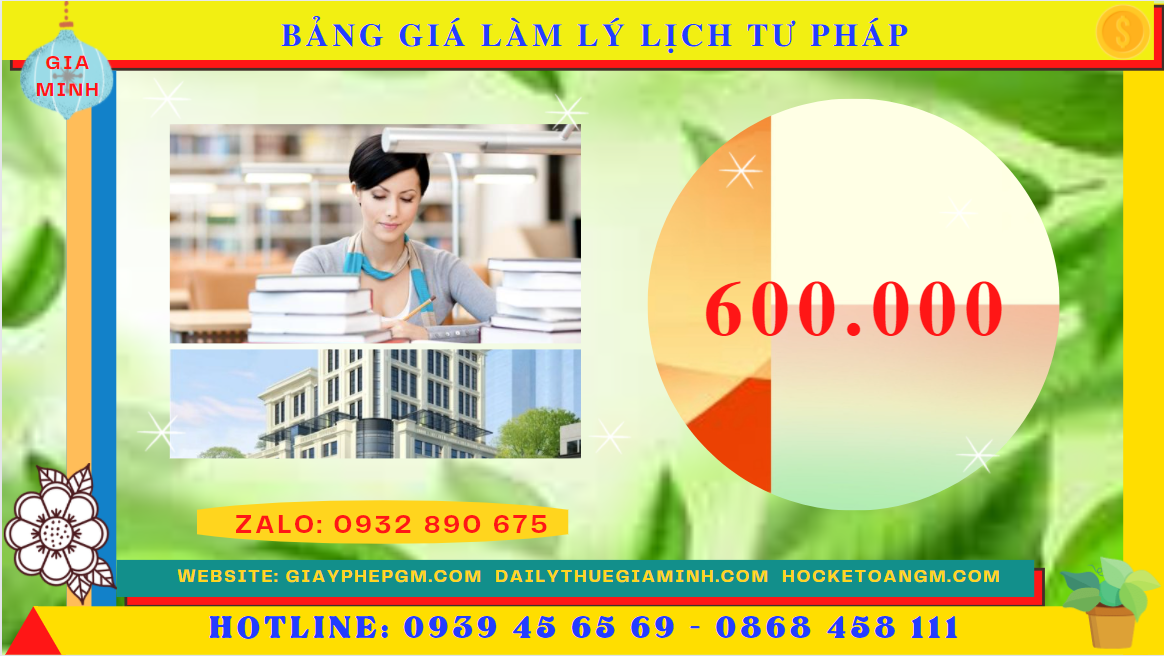 Bảng giá lý lịch tư pháp số 2 tại TP Hưng Yên