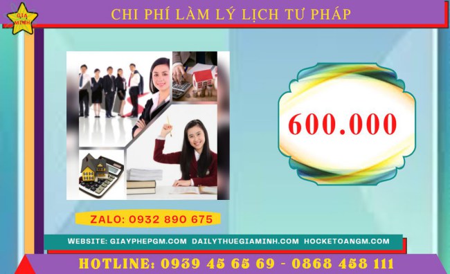 Bảng giá lý lịch tư pháp số 2 tại Trà Vinh