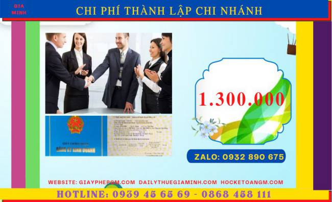 Dịch vụ thành lập chi nhánh công ty tại bắc giang 5 Chi phí thành lập chi nhánh công ty tại Bắc Giang