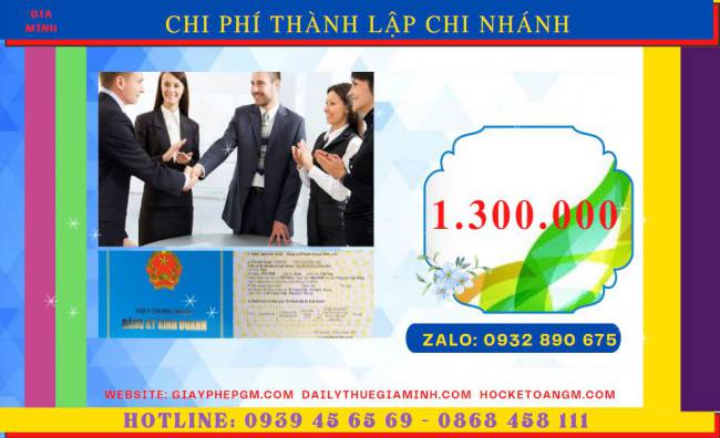 Dịch vụ thành lập chi nhánh công ty tại Cao Bằng 5 Chi phí thành lập chi nhánh công ty tại Cao Bằng