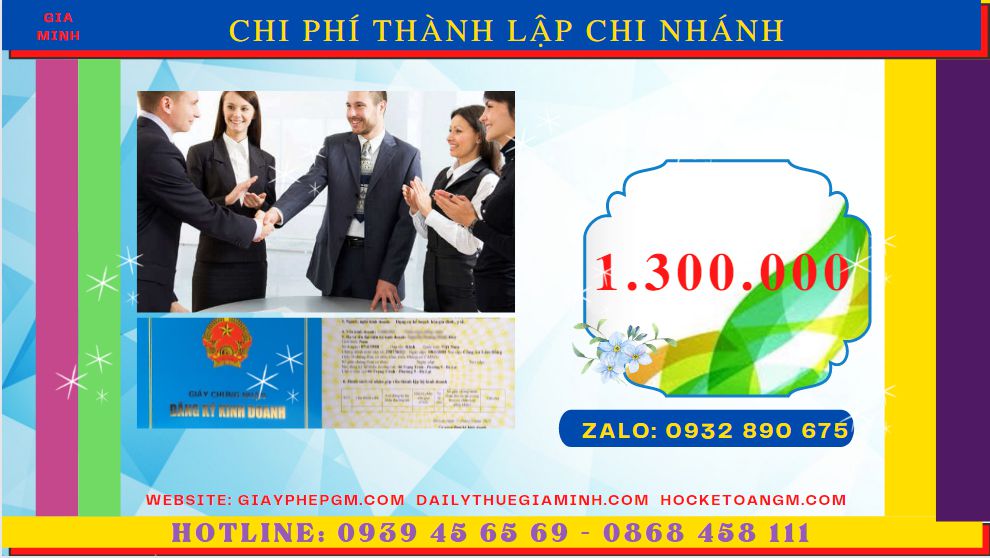 Dịch vụ thành lập chi nhánh công ty tại Điện Biên 5 Chi phí thành lập chi nhánh công ty tại Điện Biên