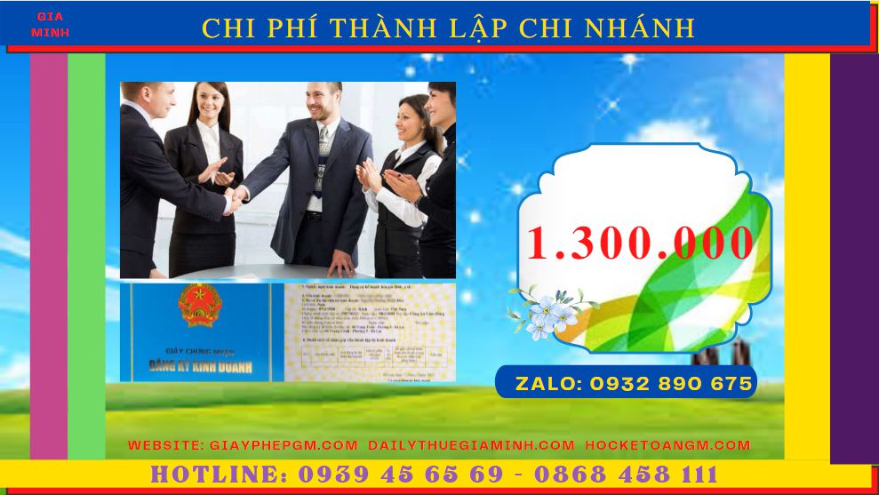Dịch vụ thành lập chi nhánh công ty tại hà nam 5 Chi phí dịch vụ thành lập chi nhánh công ty tại Hà Nam