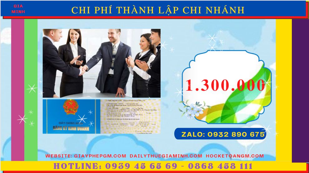 Dịch vụ thành lập chi nhánh công ty tại huế 5 Chi phí dịch vụ thành lập chi nhánh công ty tại Huế