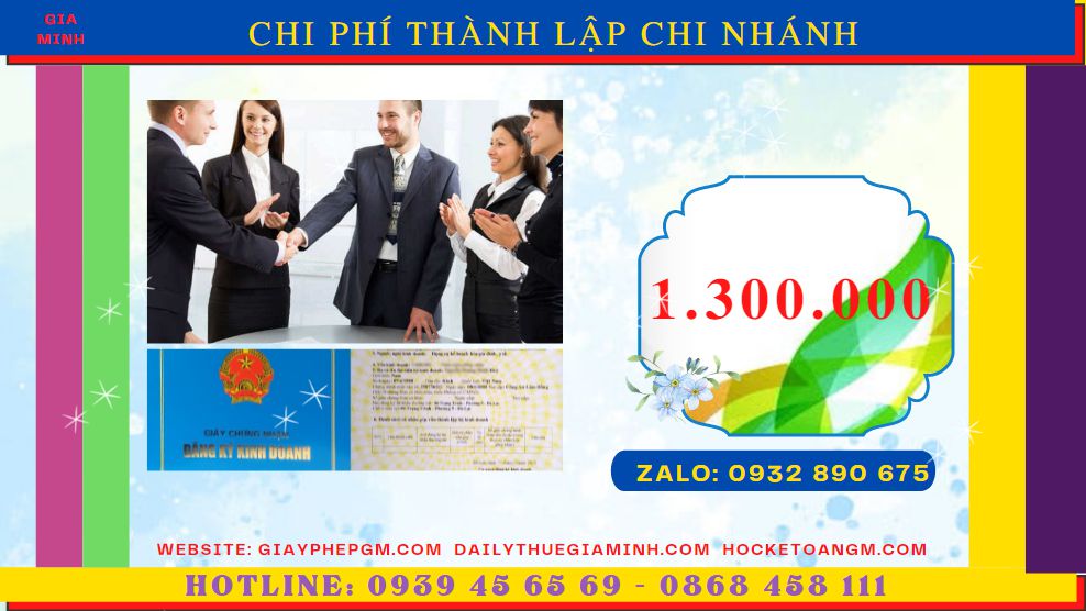 Dịch vụ thành lập chi nhánh công ty tại nam định 5 Chi phí dịch vụ thành lập chi nhánh công ty tại Nam Định