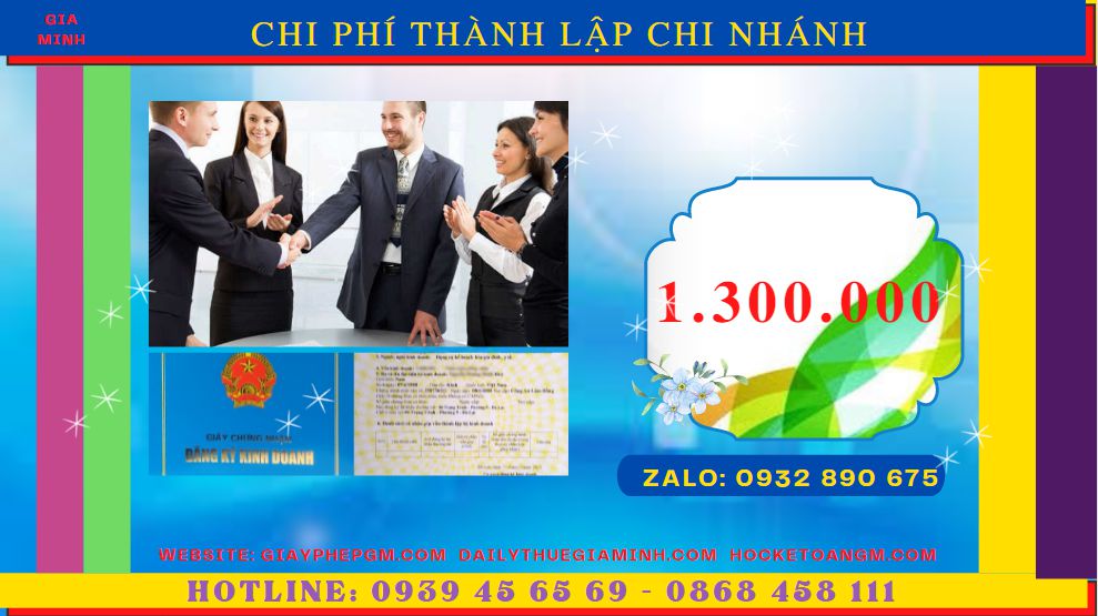 Dịch vụ thành lập chi nhánh công ty tại Tuyên Quang 5 Chi phí thành lập chi nhánh công ty tại Tuyên Quang