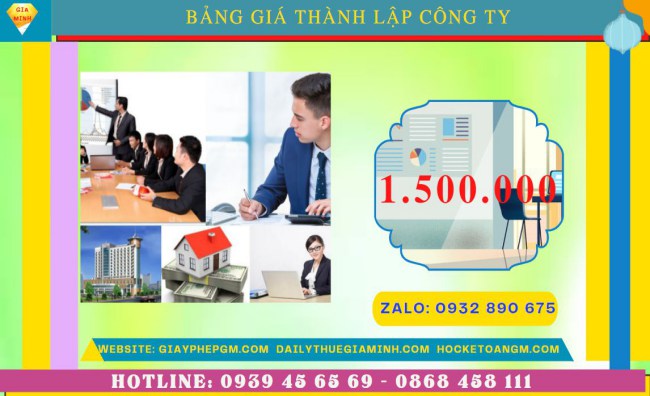 Chi phí thành lập công ty đào tạo ngoại ngữ trọn gói tại Bạc Liêu