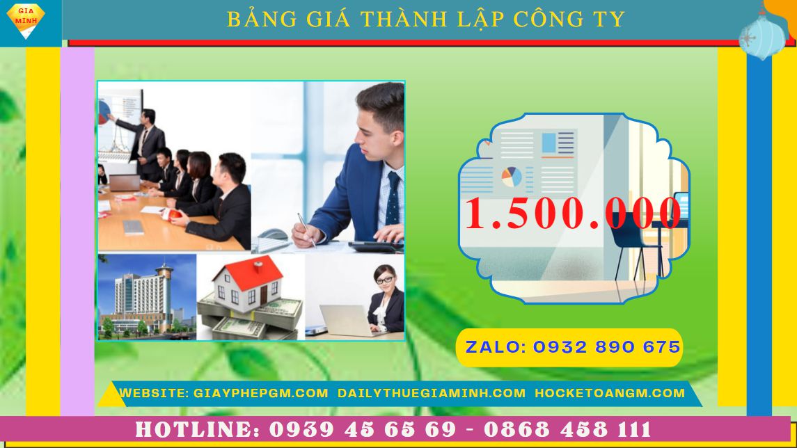 Thành lập công ty san lấp mặt bằng tại Cà Mau – Hướng dẫn chi tiết, hỗ trợ trọn gói 6 Chi phí thành lập công ty san lấp mặt bằng trọn gói tại Cà Mau
