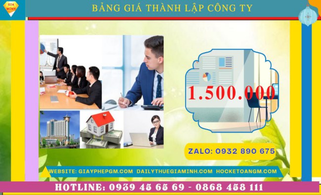 Chi phí thành lập công ty san lấp mặt bằng trọn gói tại Tuyên Quang