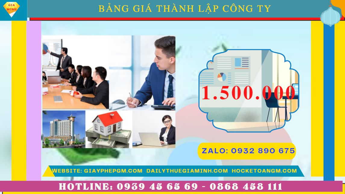 Chi phí thành lập công ty san lấp mặt bằng trọn gói tại Vĩnh Phúc