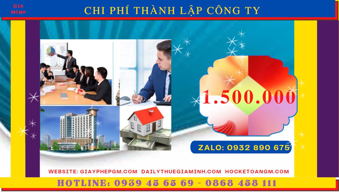 Chi phí thành lập công ty xuất nhập khẩu tại Bạc Liêu