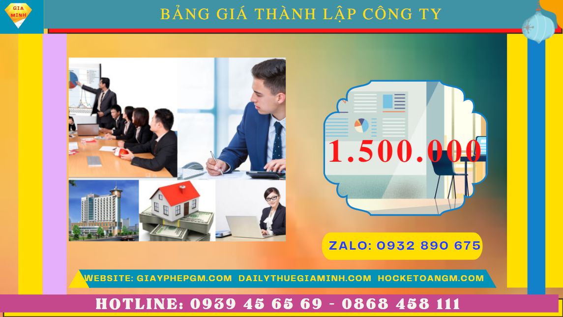Chi phí dịch vụ thành lập công ty xuất nhập khẩu tại Bình Dương