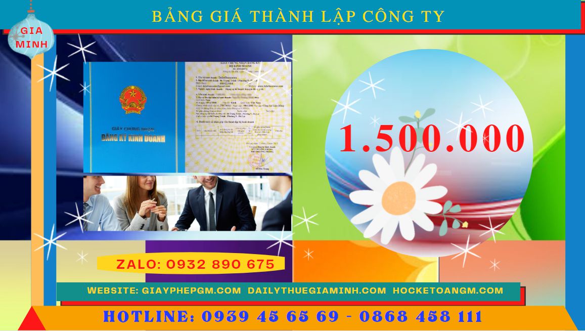 Chi phí thành lập công ty xuất nhập khẩu tại Cà Mau