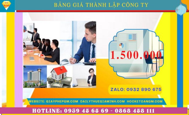 Chi phí thành lập công ty xuất nhập khẩu tại Thái Bình