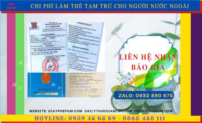 Chi phí xin cấp thẻ tạm trú cho người nước ngoài tại Hà Giang